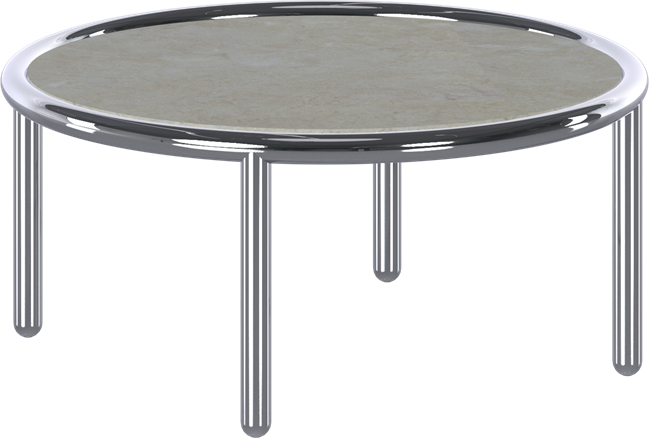 Chrome Helix Coffee Table
